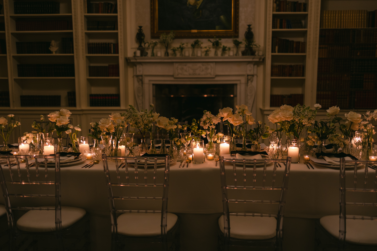 London candlelit table setting