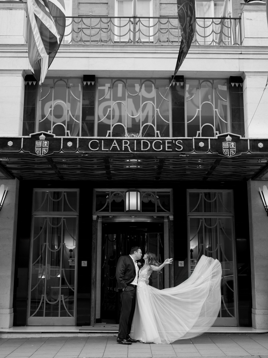 bride getting ready for her savoy wedding